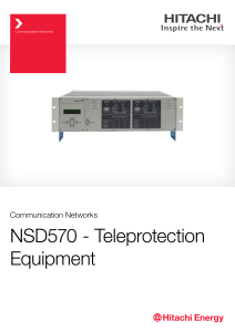 NSD570 Teleprotection Equipment: Communication Networks