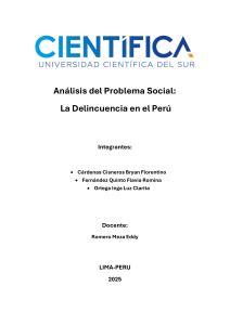 An&aacute;lisis de la Delincuencia en Per&uacute;: Causas, Consecuencias y Estrategias