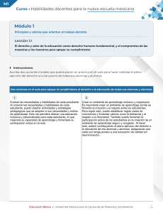 Módulo 1: Derecho a la Educación y Habilidades Docentes - Nueva Escuela Mexicana