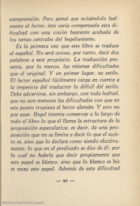 Hegelianismo: Dificultades de Traducci&oacute;n al Espa&ntilde;ol