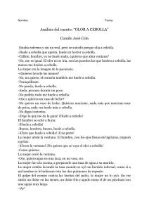 An&aacute;lisis Literario: Olor a Cebolla de Camilo Jos&eacute; Cela | Cuento y Preguntas