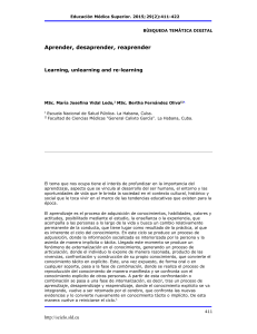 Aprender, Desaprender, Reaprender: Ciclo del Conocimiento y Educaci&oacute;n