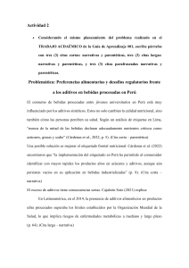 Actividad Acad&eacute;mica: Citas APA sobre Aditivos y Salud en Per&uacute;