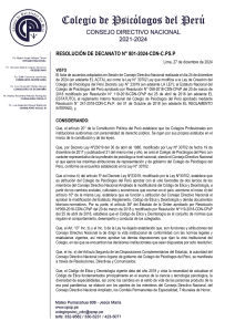 C&oacute;digo de &Eacute;tica del Colegio de Psic&oacute;logos del Per&uacute; 2024 | Resoluci&oacute;n Oficial