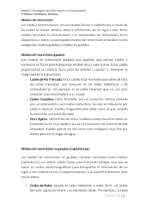 Medios de Transmisión y Operaciones de Comunicación en TIC
