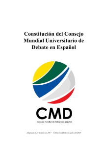 Constituci&oacute;n del Consejo Mundial Universitario de Debate en Espa&ntilde;ol