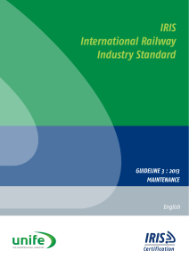 IRIS Guideline 3: 2013 - Railway Industry Maintenance Standard