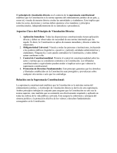 Principio de Vinculación Directa y Supremacía Constitucional