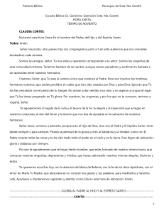 Hora Santa de Adviento: Reflexiones B&iacute;blicas y Oraciones - Parroquia Goretti
