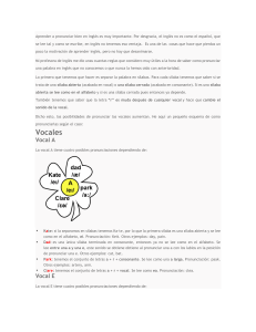 Gu&iacute;a de Pronunciaci&oacute;n de Ingl&eacute;s: Reglas Clave para Vocales y Consonantes
