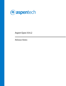 Aspen Epos V14.2 Release Notes: Subsurface Science & Engineering Updates