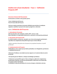 Gu&iacute;a Estudiante Proyecto APT: Definici&oacute;n, Metodolog&iacute;a y Plan de Trabajo