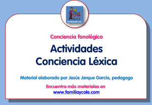 Conciencia fonol&oacute;gica y l&eacute;xica - Actividades