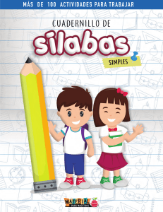 Cuadernillo de S&iacute;labas Simples: Actividades de Lectoescritura