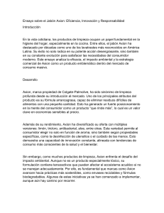 Ensayo sobre Jab&oacute;n Axion: Eficiencia, Innovaci&oacute;n y Responsabilidad