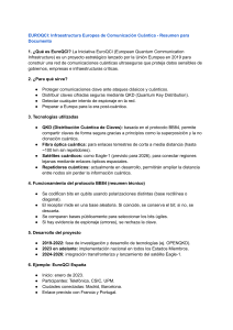 EUROQCI: Infraestructura Europea de Comunicación Cuántica - Resumen