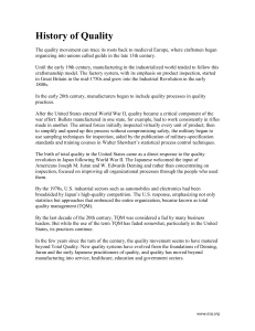 History of Quality Management: From Guilds to Total Quality