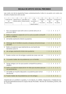 Escala de Apoyo Social Percibido: Evaluaci&oacute;n Psicol&oacute;gica