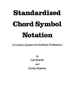 Standardized Chord Symbol Notation Guide
