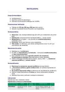 Metildopa: Información Farmacológica, Dosis y Efectos
