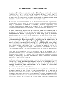 Historia y Conceptos Principales de la Estad&iacute;stica