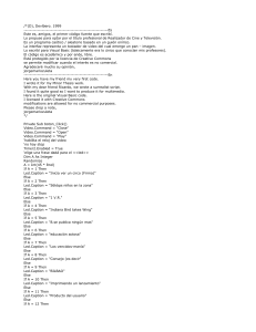 C&oacute;digo Visual Basic: Interfaz Tostador de Video Surrealista (1999)