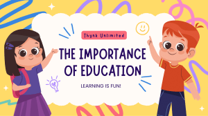 Yellow Colorful Bright The Importance of Education Presentation