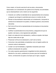 Rol del Notario en la Declaraci&oacute;n de Quiebra