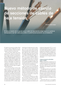 C&aacute;lculo Exacto Secciones Cables Baja Tensi&oacute;n: Nuevo M&eacute;todo REBT
