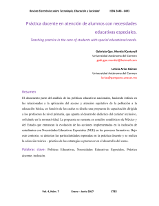 Pr&aacute;ctica Docente y NEE: Inclusi&oacute;n Educativa en Primaria M&eacute;xico