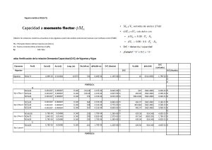 Tabla D/C Viguetas y Vigas: An&aacute;lisis Estructural Acero