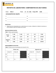 Reporte de Laboratorio: Componentes de una Fuerza - Física 1