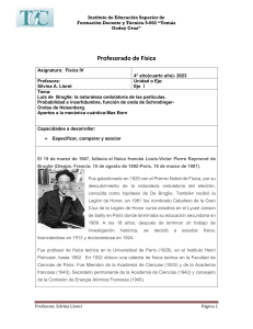 Física Cuántica: De Broglie, Schrödinger, Heisenberg