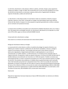 Vida Silvestre: Extinci&oacute;n, Conservaci&oacute;n y Amenazas