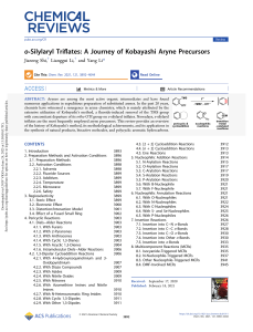 o-Silylaryl Triflates: Kobayashi Aryne Precursors Review