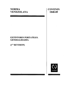 Norma COVENIN 1040-89: Extintores Port&aacute;tiles - Generalidades