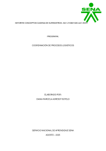 Informe Cadena de Suministro Alpina: Log&iacute;stica y Procesos