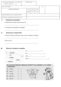 Examen Bimestral Aritm&eacute;tica y Raz. Matem&aacute;tico 3er Grado