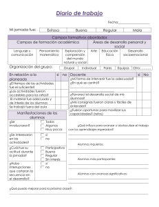 Diario de Trabajo Docente: Reflexi&oacute;n y Mejora Continua