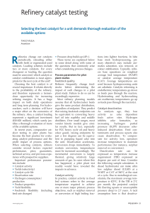 Refinery Catalyst Testing: Selecting the Best Catalyst