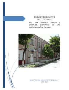 Proyecto Educativo Institucional Marillac 2023-2027