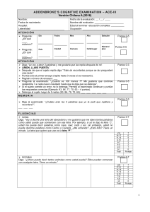 ACE-III: Examen Cognitivo Chileno