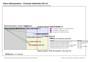 Plano Hidrosanitario Vivienda Unifamiliar (50 m²) - NTC 1500/RAS