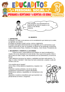 Guía de Respeto: Primaria, Ciencias Sociales