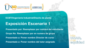 Dise&ntilde;o de Planta: Exposici&oacute;n Escenario 1