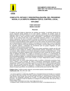 S&aacute;nchez Conflicti estadoy descentralizacion