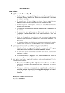 Saber Indígena: Características, Integración y Respeto en Educación