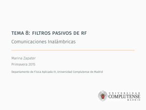 Filtros Pasivos de RF: Dise&ntilde;o y An&aacute;lisis