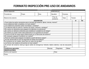 Formulario Inspecci&oacute;n Pre-Uso Andamios - Seguridad Laboral