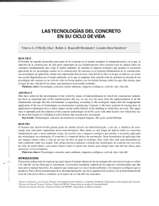 Tecnolog&iacute;as del Concreto: Ciclo de Vida, Impacto Ambiental y Durabilidad